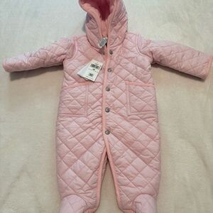Pink Quilted Kids One Piece